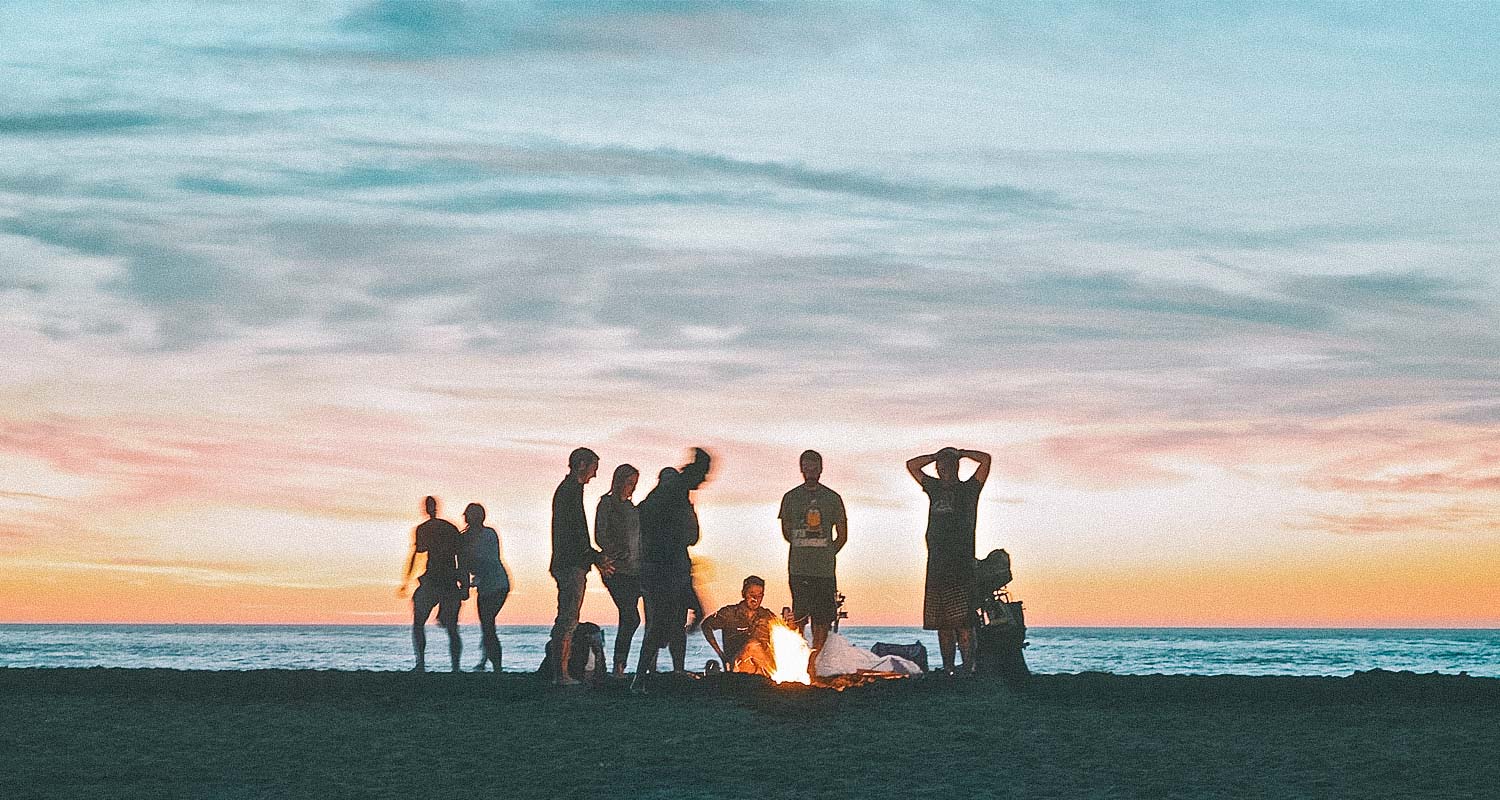 amigos na praia 