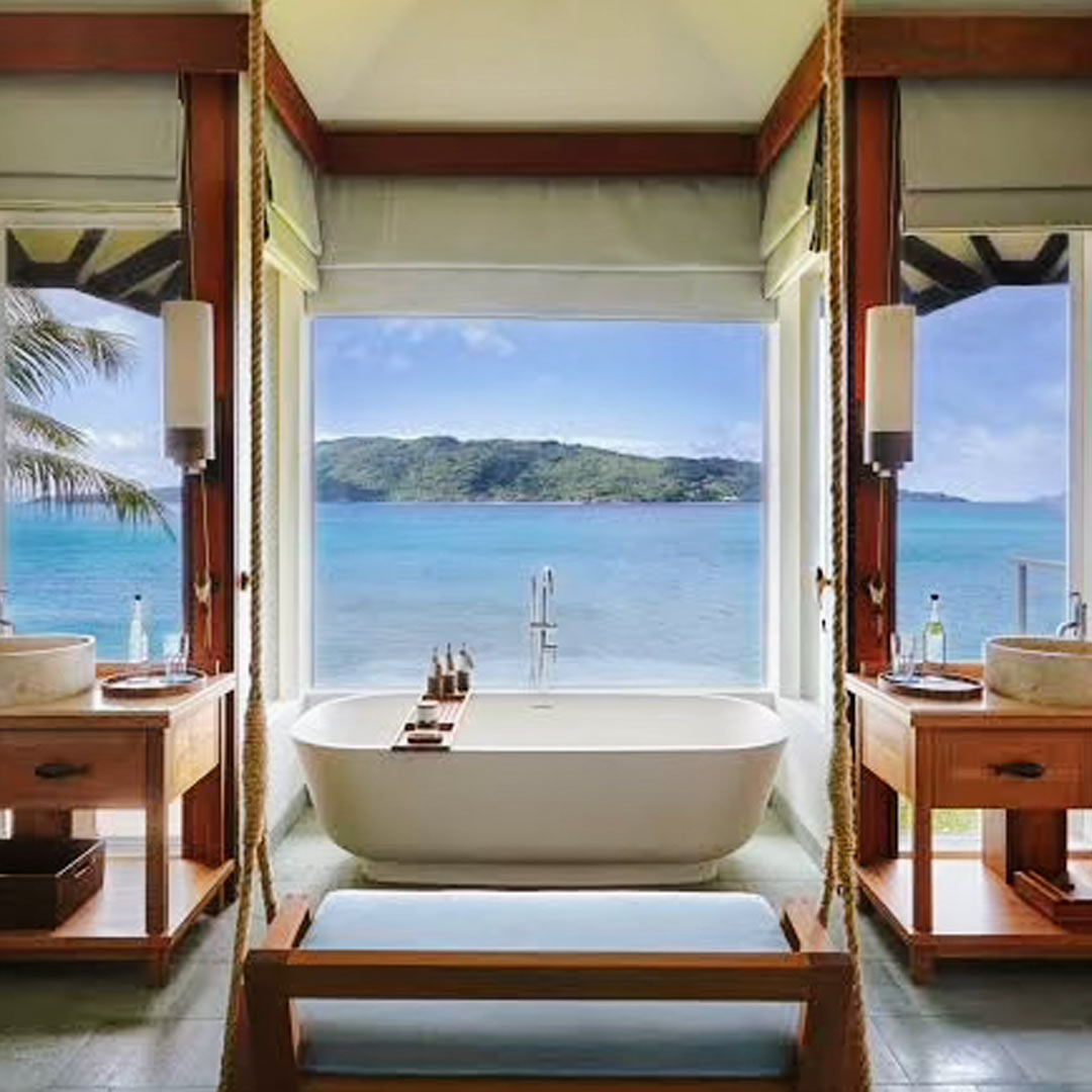 banheira no Six Senses Zil Pasyon, Seychelles