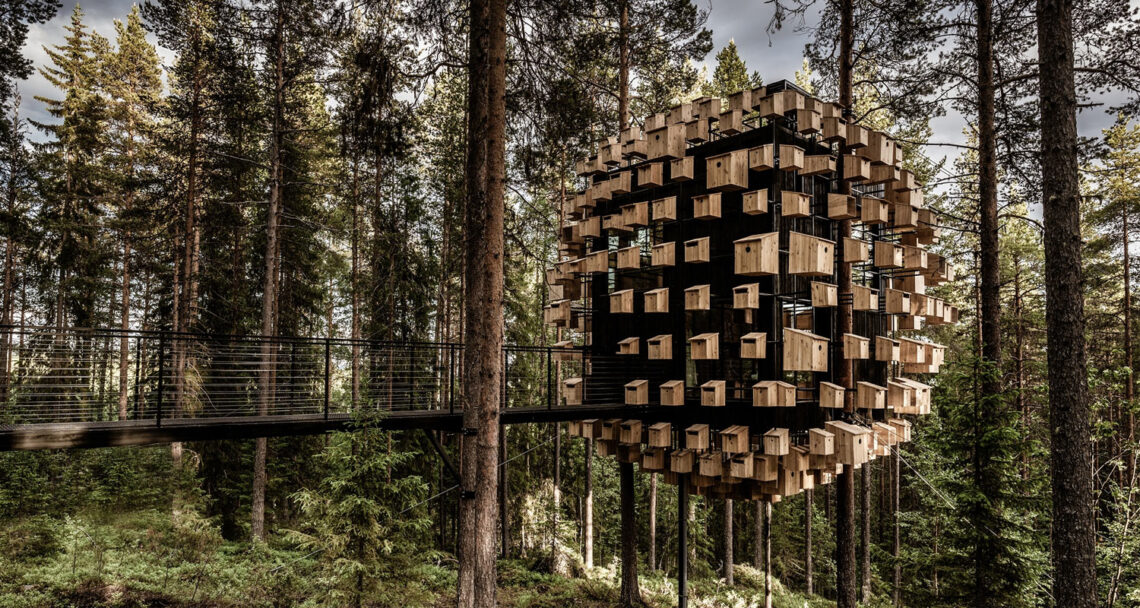 glampings de luxo Treehotel, Harads, Suécia