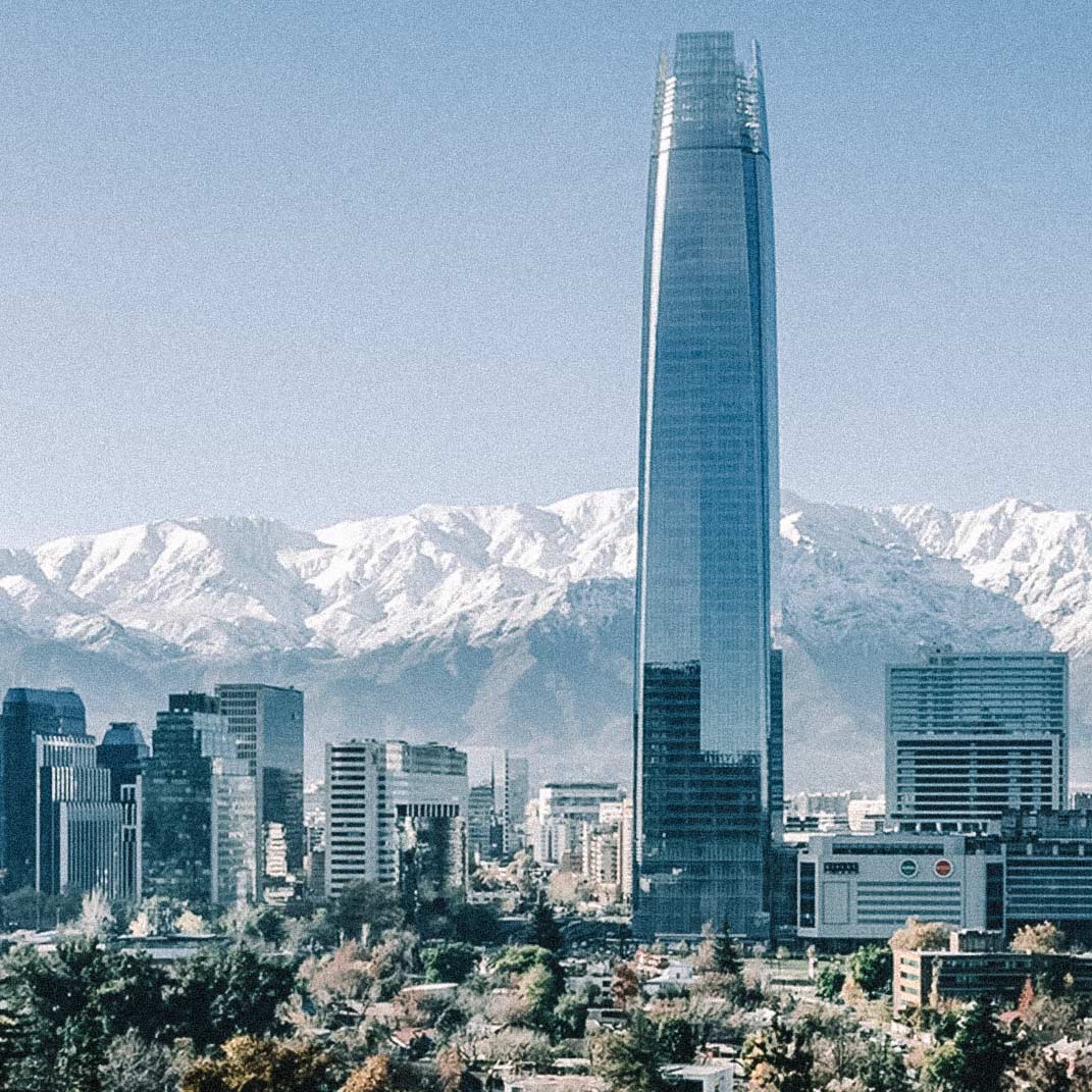 Santiago, Chile. Maiores cidades da América do Sul.
