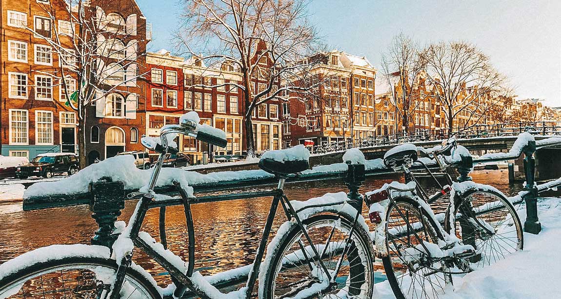 Cidades pra visitar no inverno na europa: amsterdã