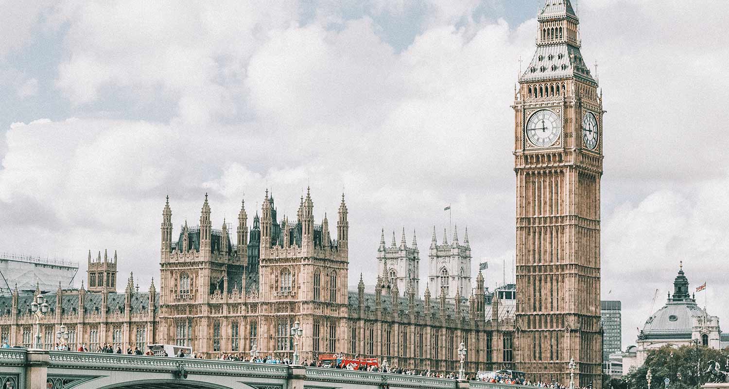 Big Ben e o parlamento britânico, em Londres, Inglaterra