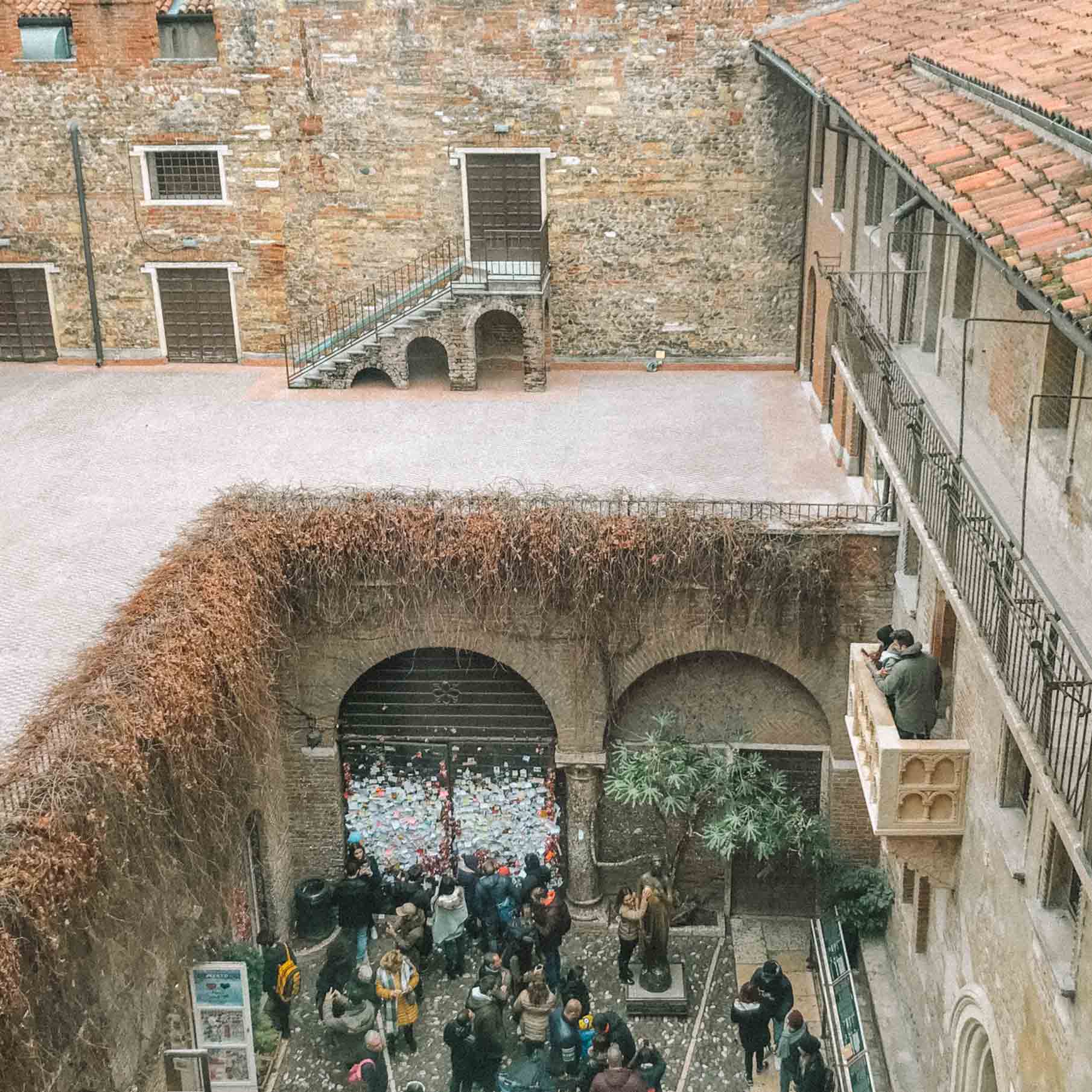 Vista de cima da Casa da Julieta