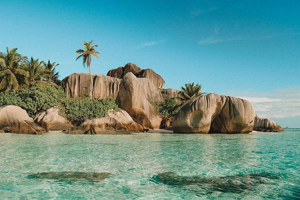 vista do mar na ilha seychelles