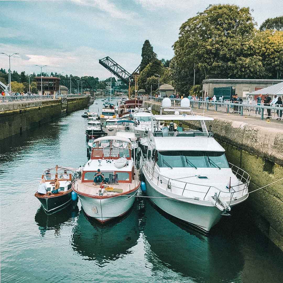 canal Ballard Locks em Seattle 