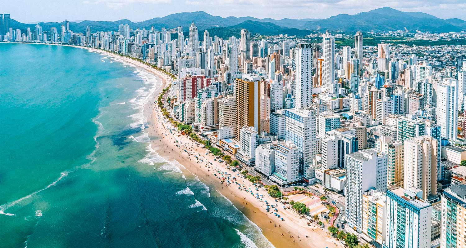 Vista aérea de Balneário, Santa Catarina