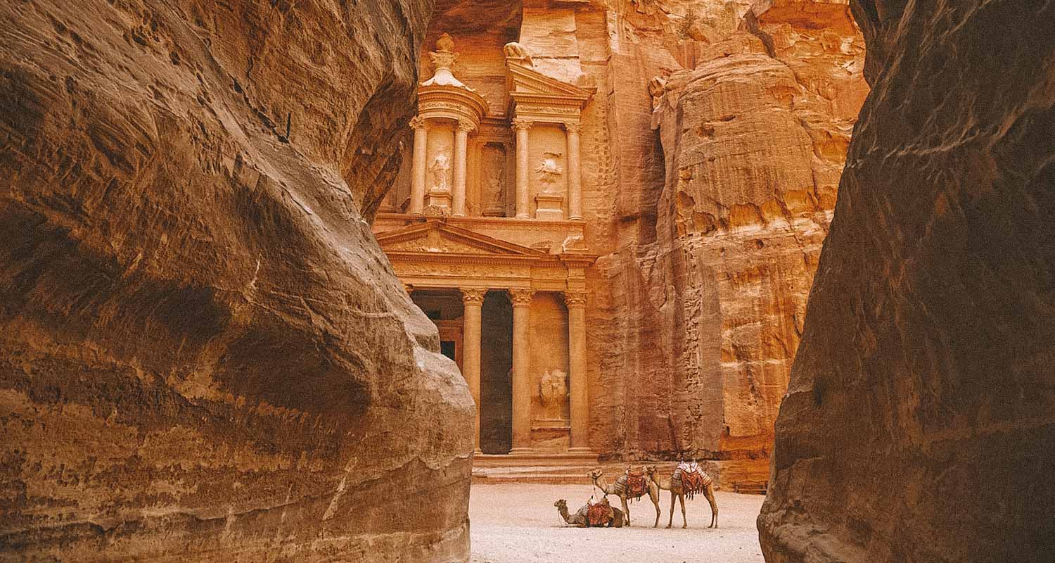 ruínas de petra na Jordania 