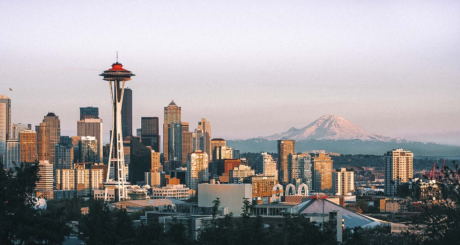 vista da cidade de Seattle, eua