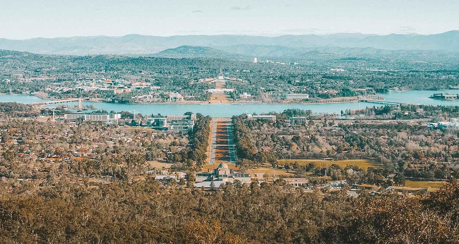 vista da cidade de camberra na austrália