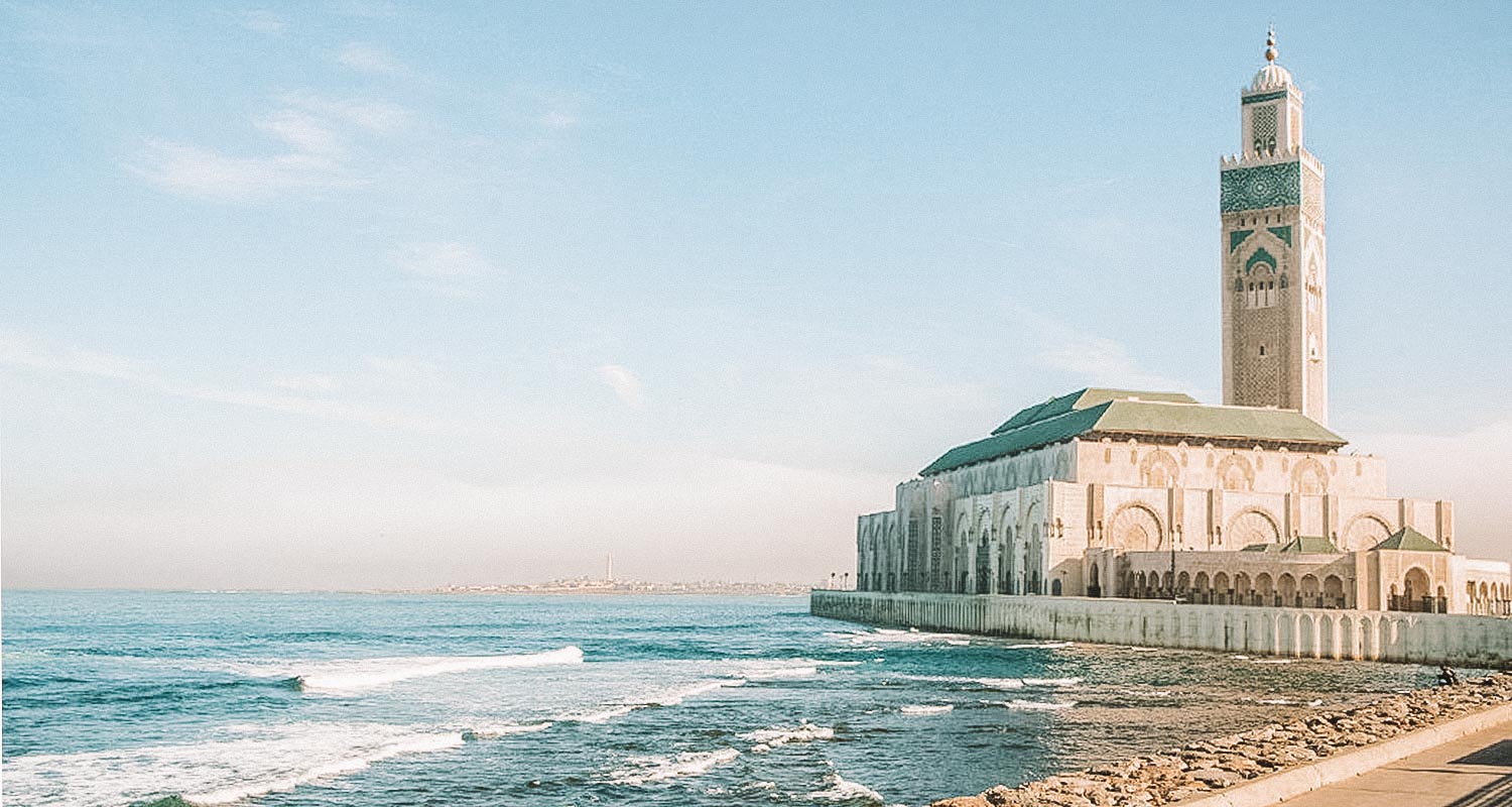 vista do litoral de casablanca no marrocos