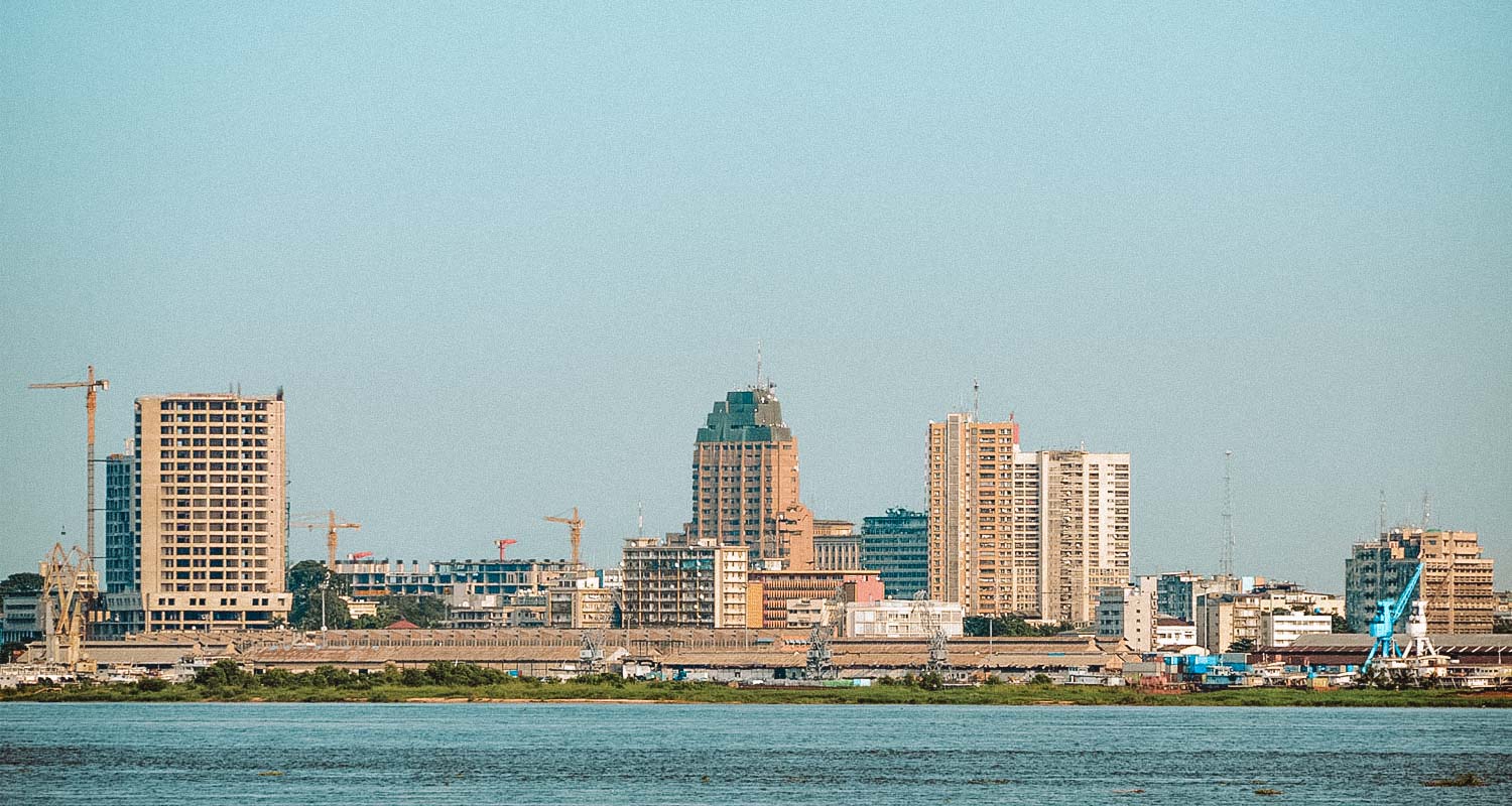 vista da cidade de Kinshasa 