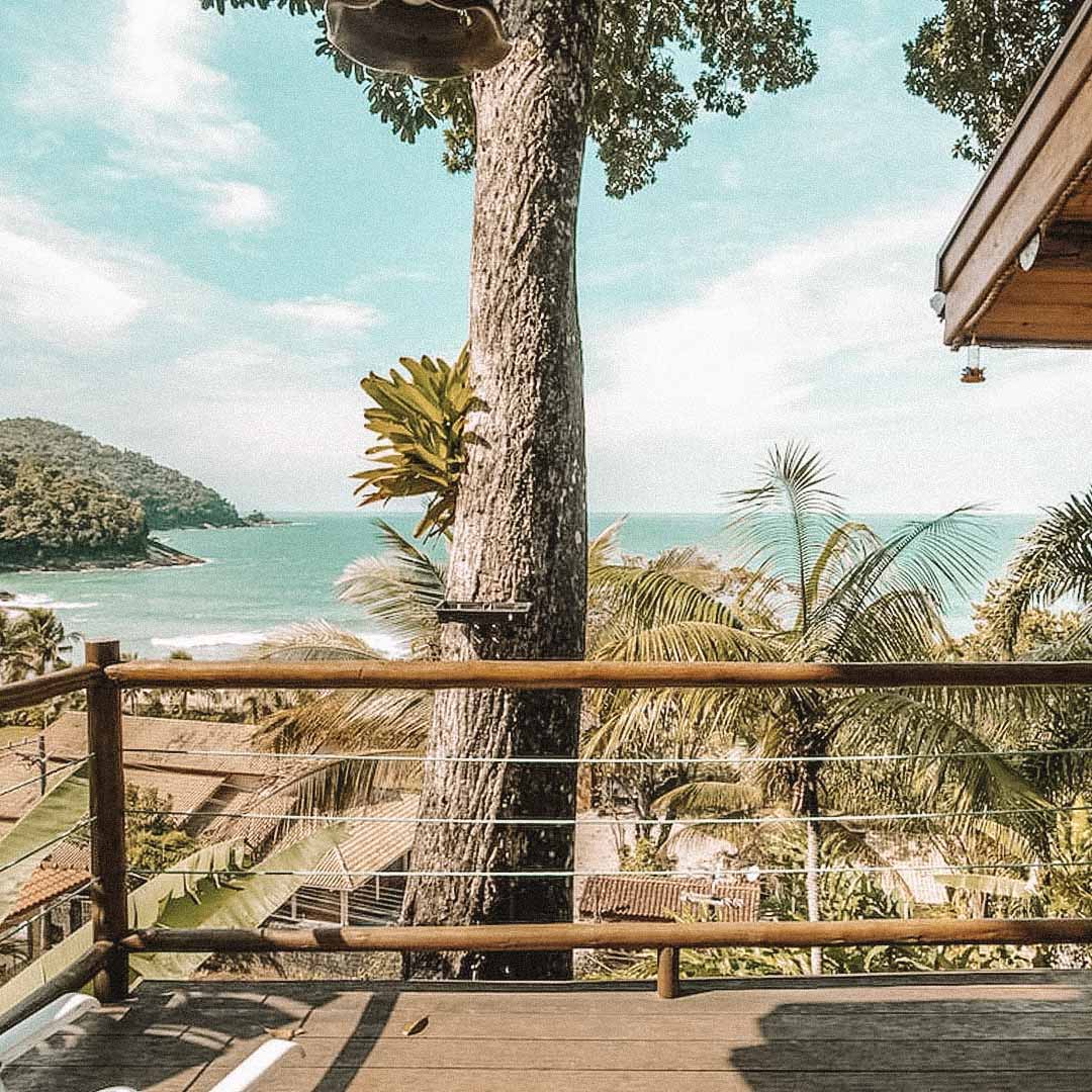 vista do chale em Ubatuba