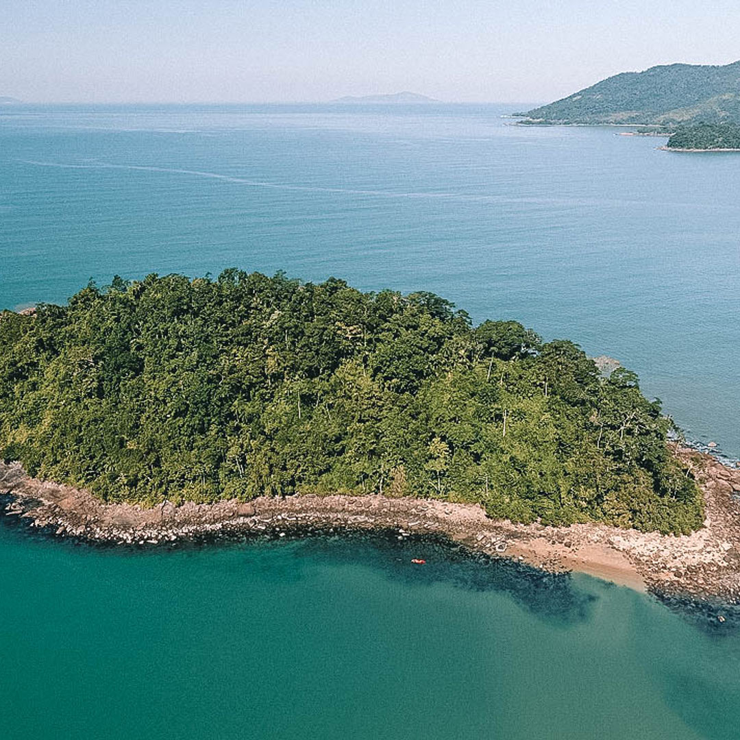 Vista aérea da ilha de maranduba