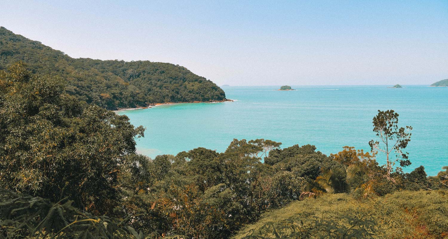 Vista da trilha das sete praias