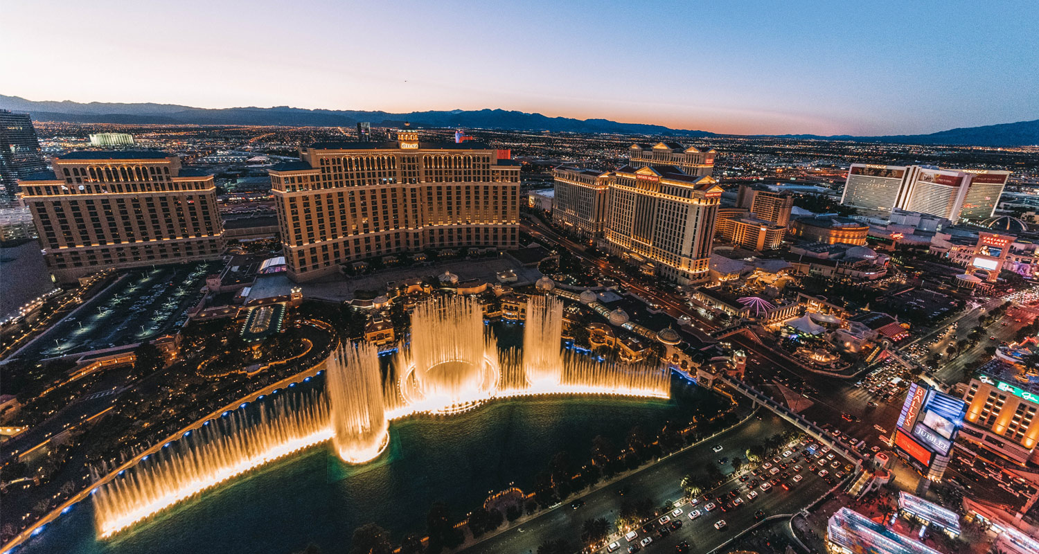 Imagem aérea de Las Vegas