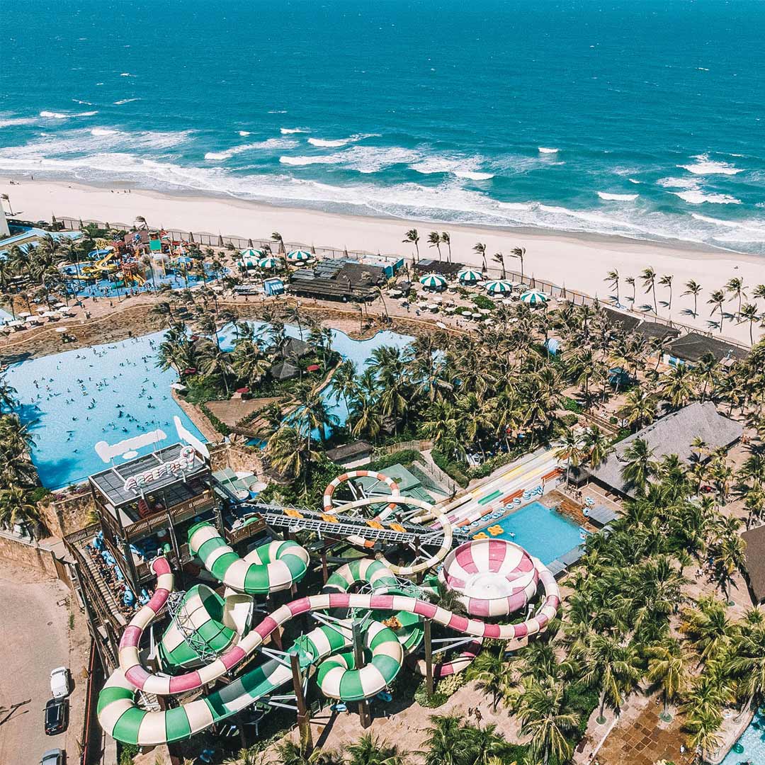 Vista aérea dp Beach Park Fortaleza