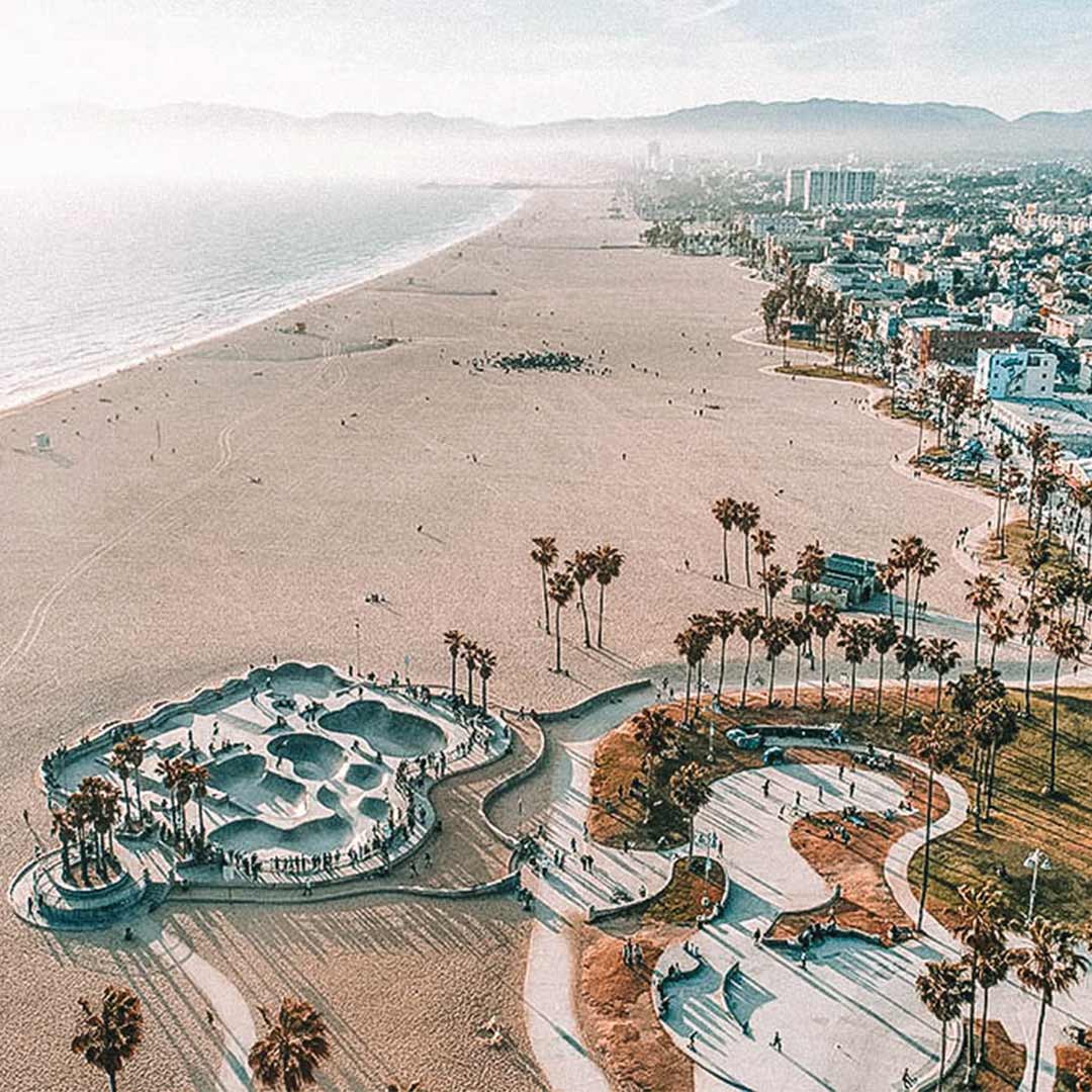 Visão aérea de Venice Beach