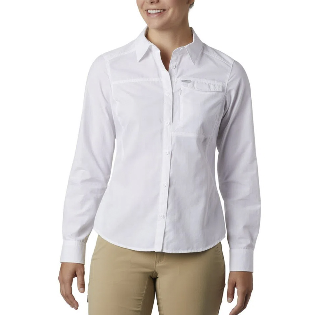 blusa columbia branca safari 