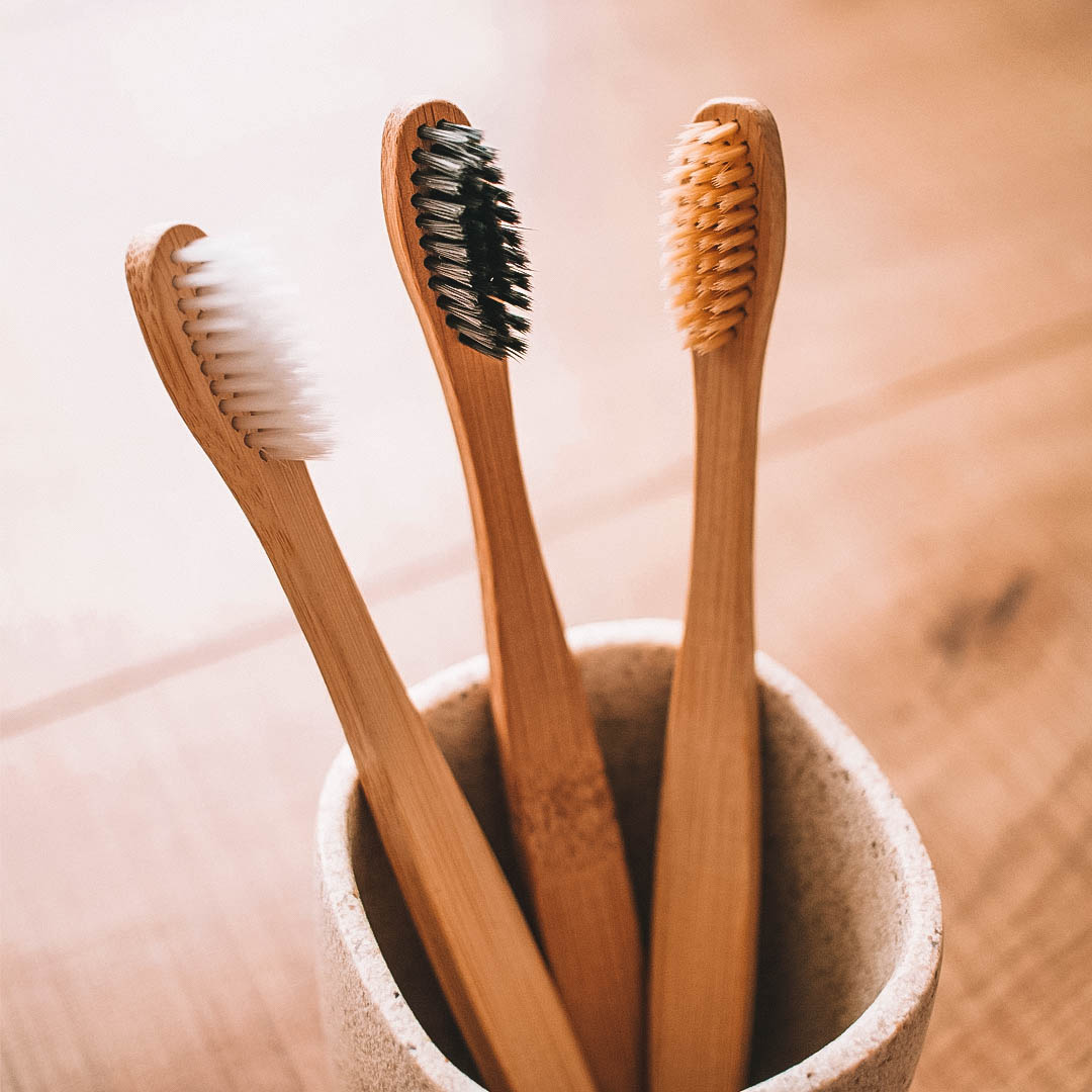 escova de dente de bambu