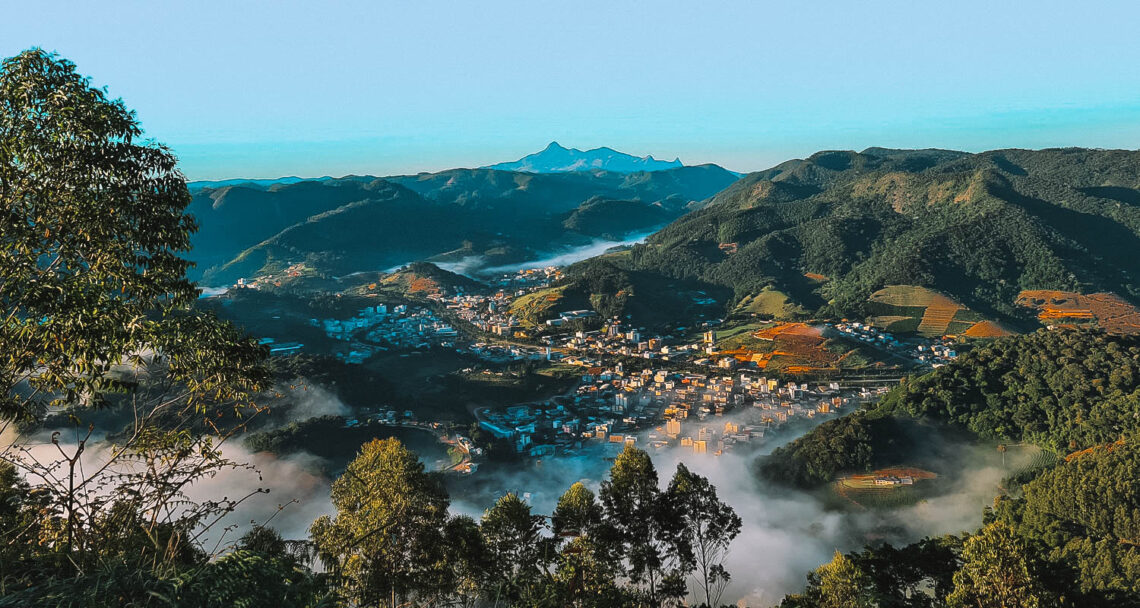 vista panoramica de venda nova do imigrante, no espírito santo
