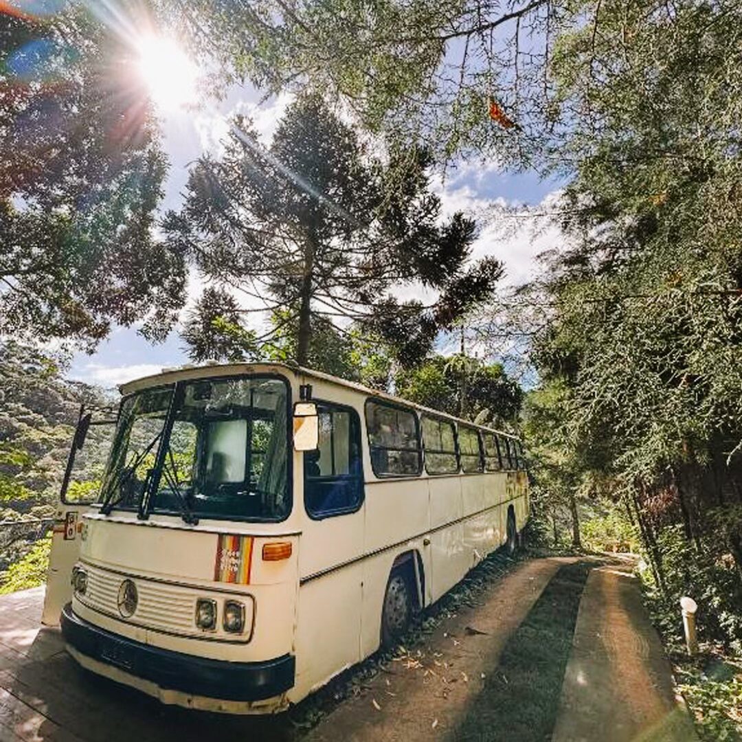 cabana em domingos martins espirito santo dentro de um onibus