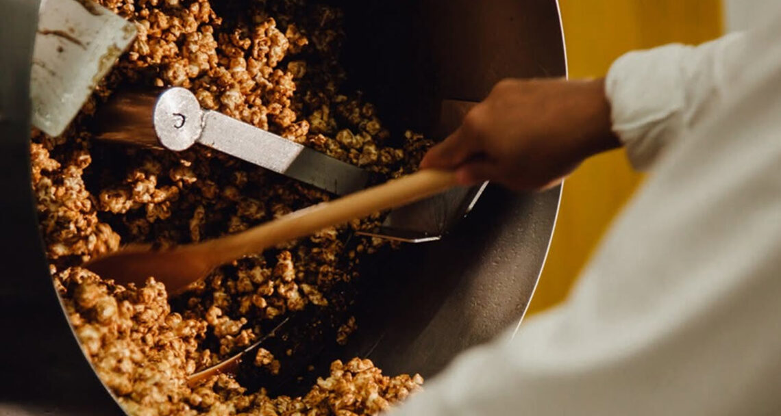 pipoca mais pura caramelizada a mão
