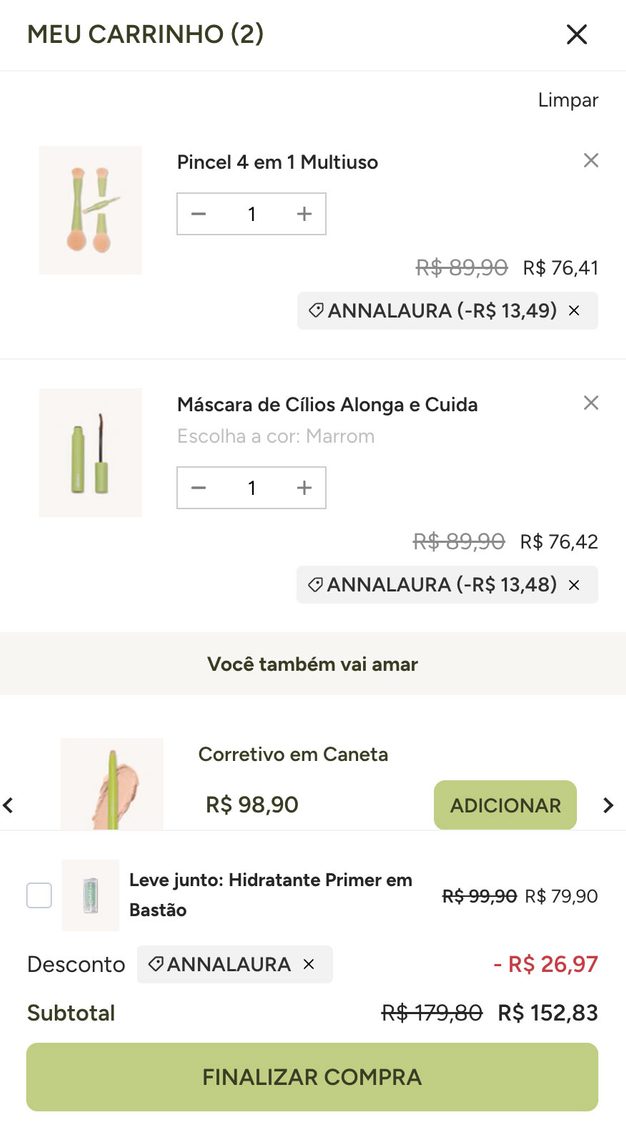 passo a passo de como usar o cupom de desconto guava skin ANNALAURA