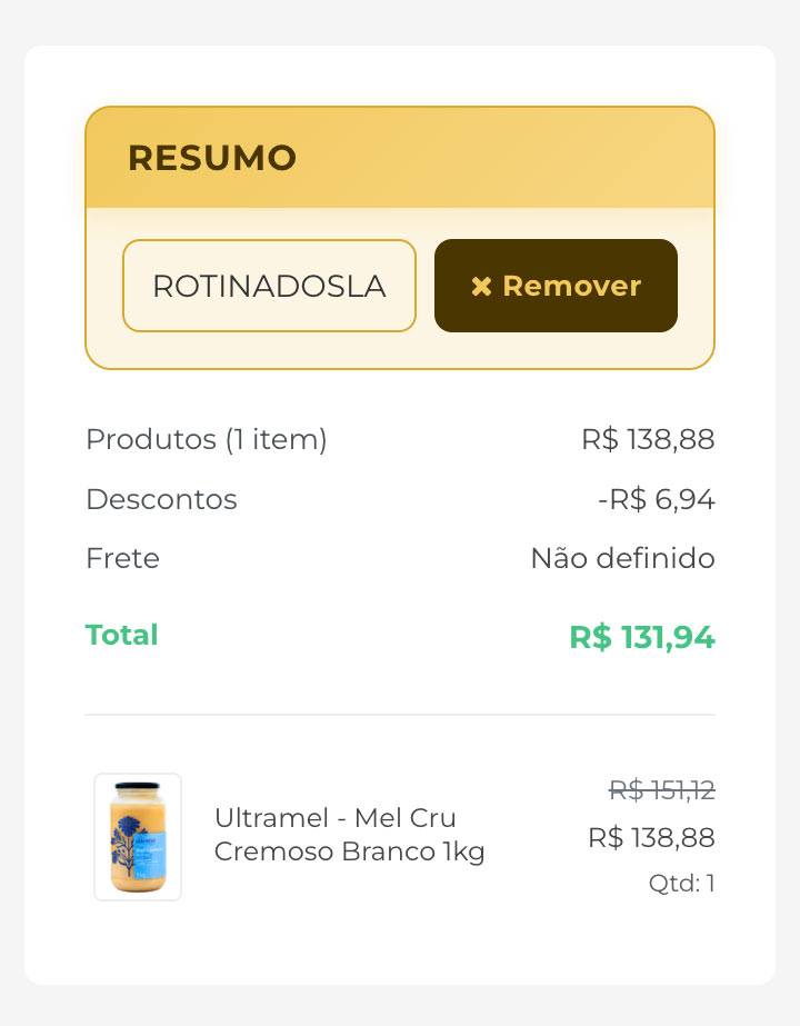 passo a passo de como usar o cupom de desconto ultramel